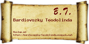 Bardiovszky Teodolinda névjegykártya